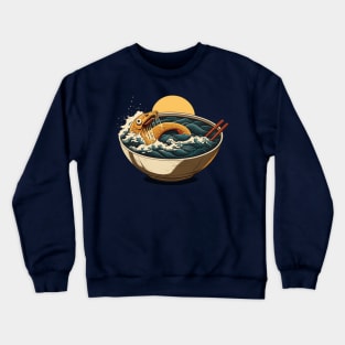 Ramen Bowl Monster Crewneck Sweatshirt